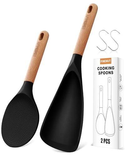 Cooking Spoon Multifunction Spoonula Silicone Spatula Spoon 2-Pack Deal