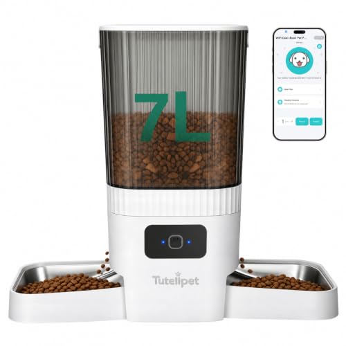 Tutellpet 7L WiFi Pet Feeder with Independent Portion Control