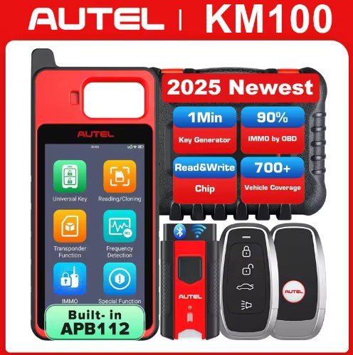 Autel MaxiIM KM100 Key Fob Programming Immobilizer Tool with 2PCS Autel IKEY