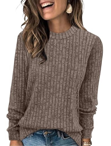 Mock Neck Soft Lightweight Tunic Sweaters