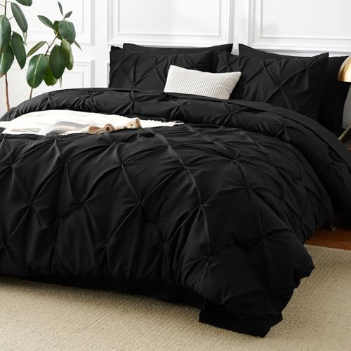 CozyLux Premium Pintuck Pinch Pleat Comforter Set