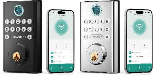 HEANTLE WiFi Smart Front Door Keyless Lock Deal