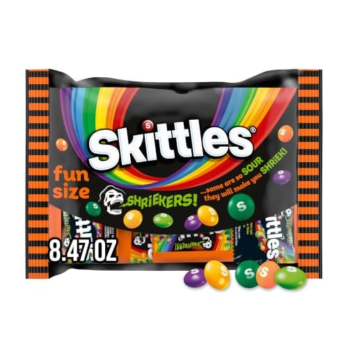 Skittles Shriekers Sour Fun Size Halloween Chewy Candy Deal