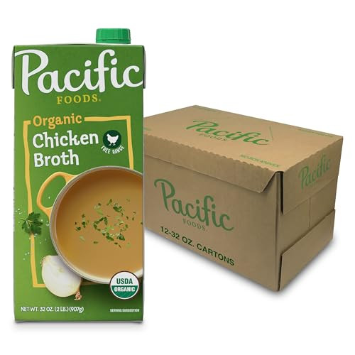 12-Pack 32-Oz Pacific Foods Organic Chicken Broth (Free Range)