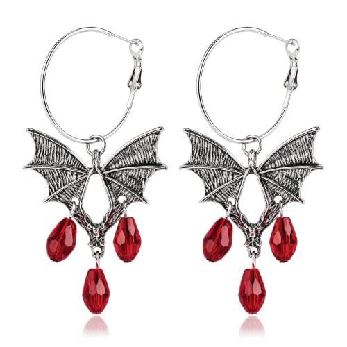 Dark Bat Gothic Vampire Earrings