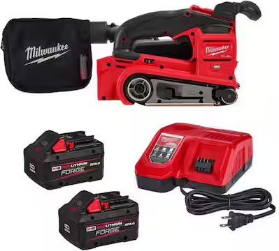 Milwaukee M18 FUEL 18-Volt Belt Sander with (2) FORGE 8.0 Ah Batteries & Charger Deal