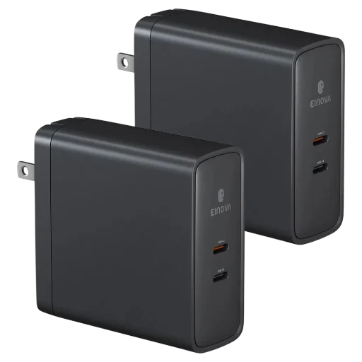 2-Pack Einova Polaris 140W 2-Port USB-C Wall Charger