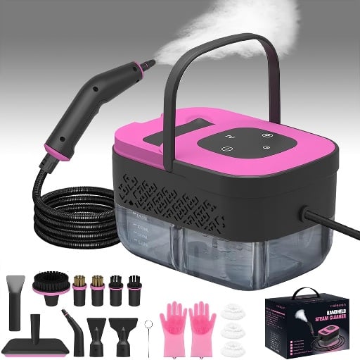 Portable Steam Cleaner with 16 Accessories and 6-Level Adjustable Heat Deal