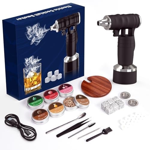 Weicha Rechargeable Electric Cocktail Smoker Kit w/ Smoking Gun and 6 Wood Chips (Black) Deal
