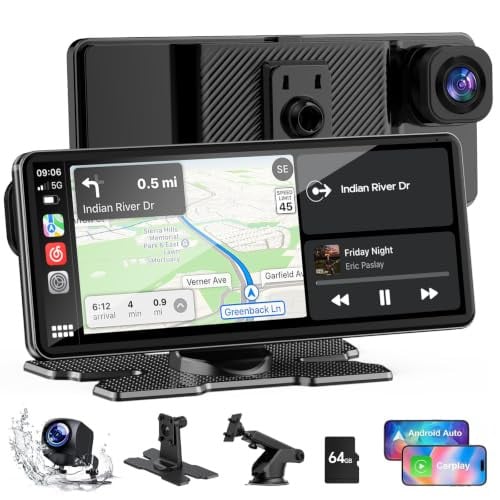TOGUARDGO 6.86" CarPlay Screen with Dual Dash Cam 2.5K Front 1080P Rear Deal