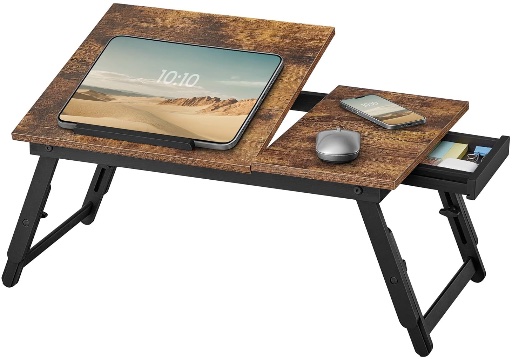 SONGMICS Bed Laptop Desk for Laptops up to 15.6 Inches