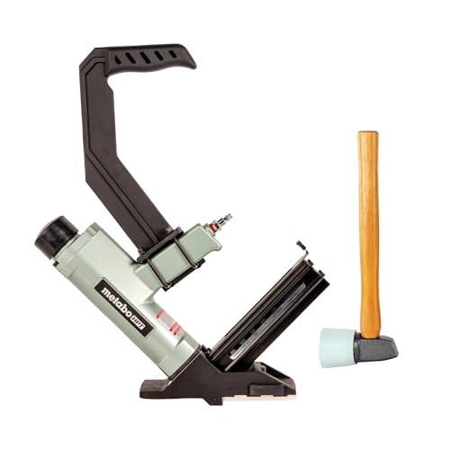 Metabo HPT 2-in-1 Flooring Nailer & Stapler, 16-Gauge L-Shaped Cleat Nails & 15.5-Gauge 1/2-Inch Crown Flooring Staples