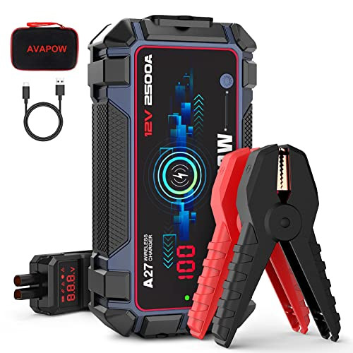 AVAPOW 2500A 12V Jump Starter (8L Gas 8L Diesel Engine)