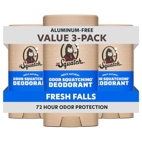 Dr. Squatch Natural Men’s Deodorant Fresh Falls 3-Pack Deal
