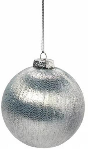 Silver Silk Look Shatterproof Ball Ornament Deal