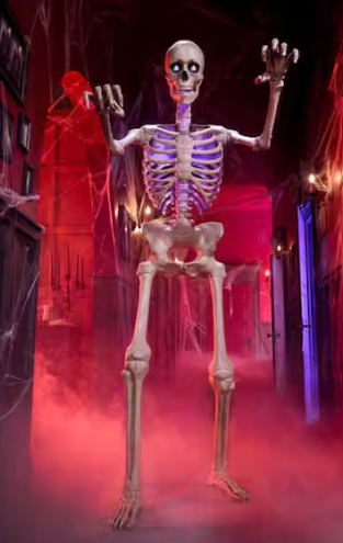 6.5 FT Grave & Bones Animated LED App Controlled Ultra Skelly with LCD LifeEyes