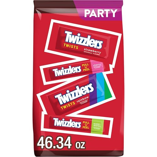 Twizzlers Assorted Licorice Candy Bulk Party Pack 46.34 oz