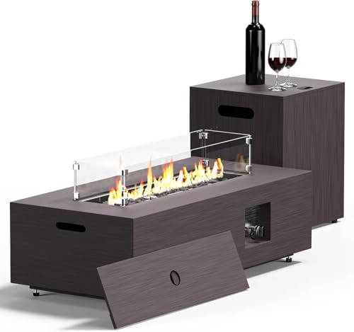 Jocoevol Fire Pit Table 50,000 BTU 42" Rectangular Propane Deal