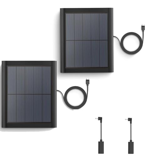 2-Pack 5W Solar Panel Charger (2nd Gen) for Ring Stick Up Cam & Spotlight Cam