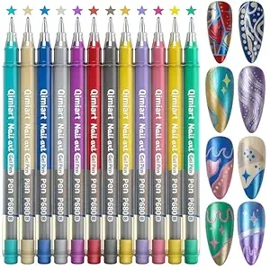 12 Colors Macaron Nail Art Pens Set Deal