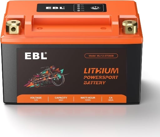EBL Lithium YTZ10S-BS 180CCA LiFePO4 Motorcycle Battery Deal