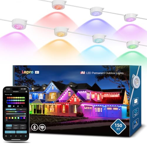 150' Lepro RGB+IC+Warm/Cool White AI Smart Permanent Lights