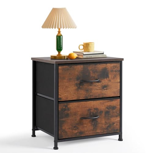 Small 2-Drawer Nightstand 11.8" D × 18" W × 20"