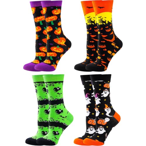 BONANGEL Women's Halloween Crew Socks