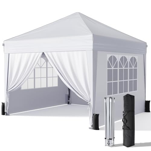 Driftalia 10x10ft Pop Up Canopy Tent with Sidewalls Deal
