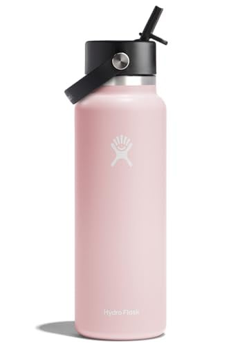 40-Oz Hydro Flask Stainless Steel Water Bottle w/ Wide-Mouth Flex Straw Cap Deal