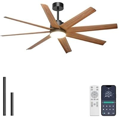 Ohniyou 60'' Ceiling Fan with Light