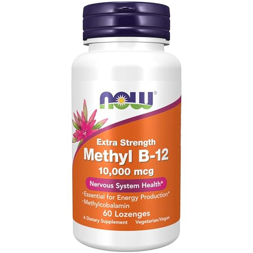 NOW Foods Supplements Methyl B-12 10,000 mcg, 60 Lozenges