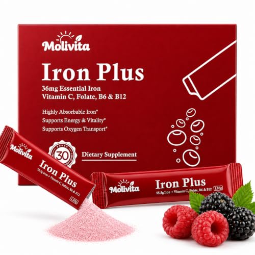 Iron Supplement 36 Mg with Vitamin C, B6, B12 & Folate