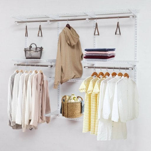 Costway Adjustable Wall Mounted Closet Rack System w/ Shelf Deal