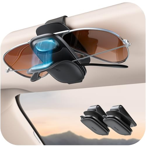 Magnetic Sunglasses Holder for Car 2-Pack