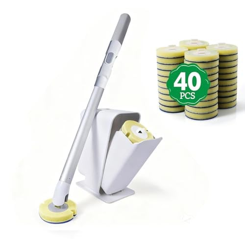 Disposable Toilet Brush Kit with 40 Refills