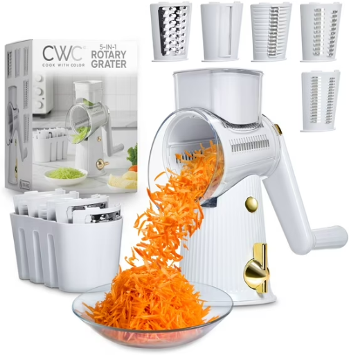 COOK WITH COLOR Rotary Cheese Grater Multiple Colors