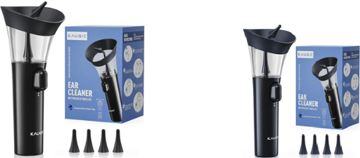 KAUGIC One-Hand Ear Wax Removal Irrigation Kit (Black or Dark Blue)  Deal