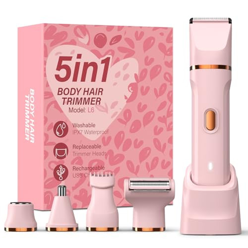 5 in 1 Bikini Cordless Body Hair Trimmer