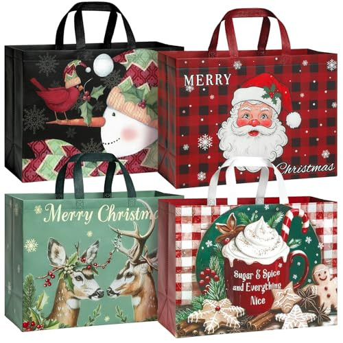 STYPOP 17" Extra Large Christmas Gift Bags 12-Pack