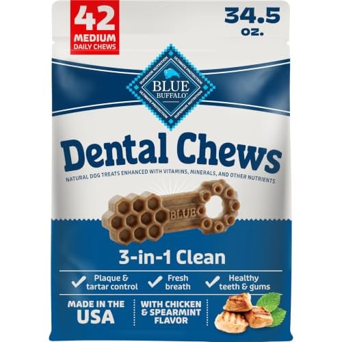 Blue Buffalo Dental Chews Medium Natural Dog Treats 34.5-Oz (Chicken & Spearmint) Deal