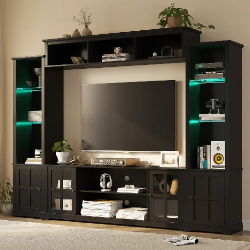 Lark Manor 4-Piece Wall Unit TV Stand for TVs up to 65"