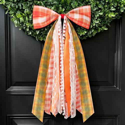 Large Autumn Harvest Wreath Bow Deal