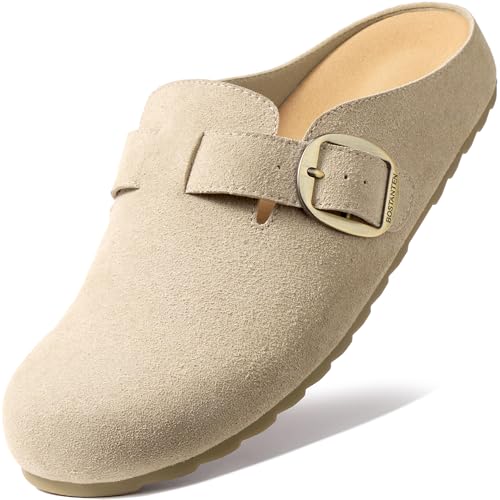 BOSTANTEN Women's Wide-Width Suede Clogs Deal