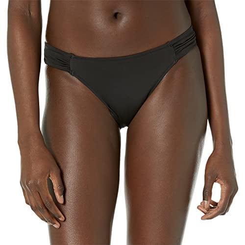 Amazon Essentials Women's Ruched Side Tab Full Coverage Bikini Swimsuit Bottom Deal