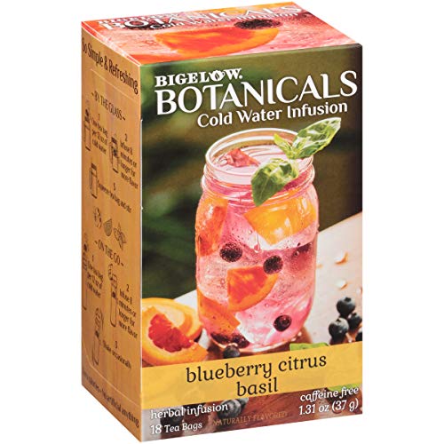 Bigelow Botanicals Cold Water Infusion Herbal Tea Bags 6-Pack 18-Count (Blueberry Citrus Basil)