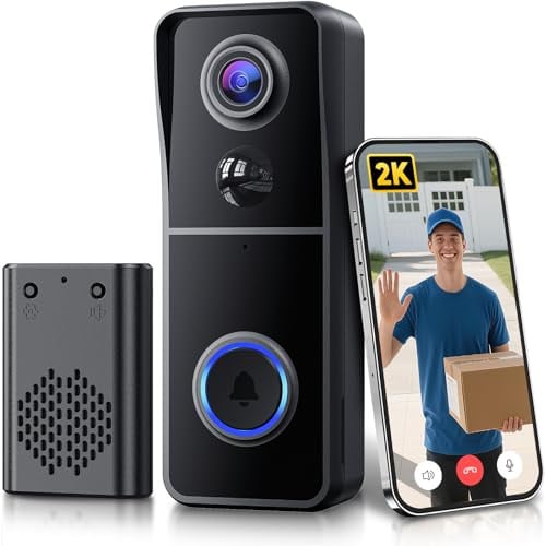 AUE Wireless 2K HD Video Doorbell Camera with Ring Chime Deal