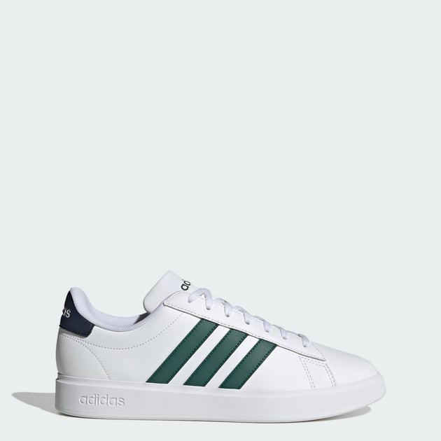 Adidas Men's Grand Court Shoes (Core Black/Cloud White/Gold Metallic)