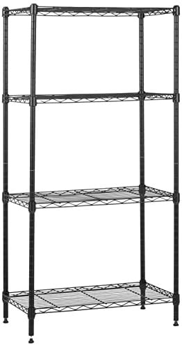 Amazon Basics 4-Shelf Adjustable Storage Shelving Unit 13.4" D x 23.2" W x 48" H Deal