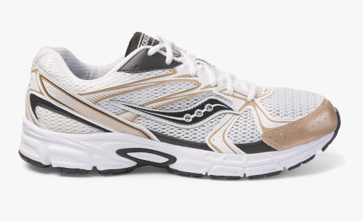 Saucony Men's Ride Millennium Sneakers (White/Gold/Black)